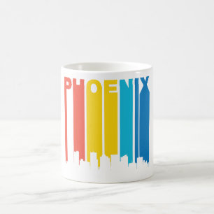 Retro Phoenix-Skyline Kaffeetasse