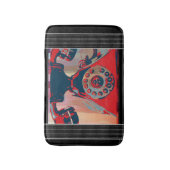 Retro Phone Bath Mat Badematte (Vorderseite Vertikal)