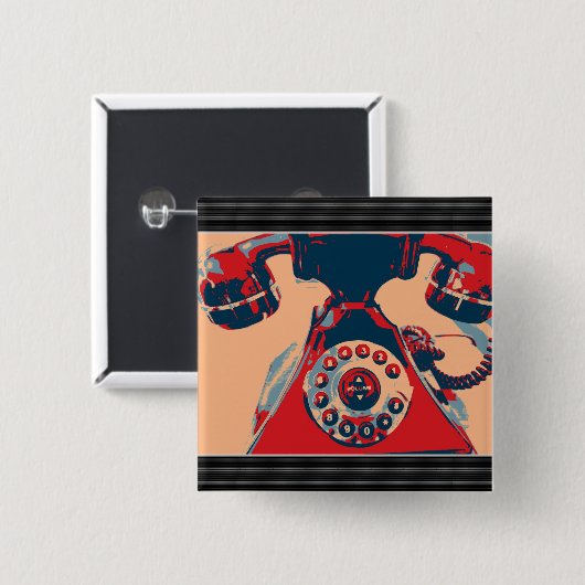 Retro Phone Button (Vorne & Hinten)