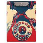 Retro Phone Clipboard Klemmbrett (Vorderseite)