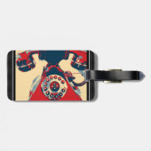 Retro Phone Gepäckanhänger (Rückseite horizontal)