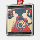 Retro Phone Ornament Aus Metall (Links)