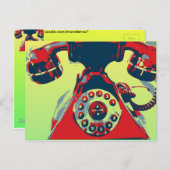 Retro Phone Postkarte (Vorne/Hinten)