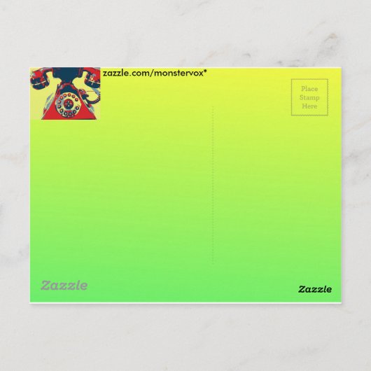 Retro Phone Postkarte (Rückseite)