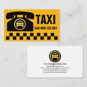 Retro Phone Taxi Driver Visitenkarte (Vorne/Hinten)