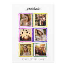 Retro Photo Collage Frames Graduation High School