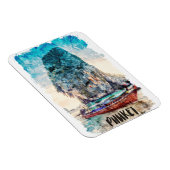 Retro Phuket Thailand Beach Malerei Magnet (Rechte Seite)