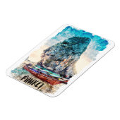 Retro Phuket Thailand Beach Malerei Magnet (Linke Seite)