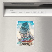 Retro Phuket Thailand Beach Malerei Magnet (In Situ (Geschirrspüler))