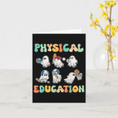Retro Physical Bildung Halloween Ghosts Geschenk f Karte (Gelbe Blume)