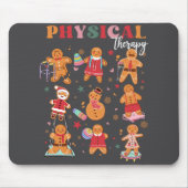Retro Physical Therapy Gingerbread Weihnachts Pt F Mousepad (Vorne)