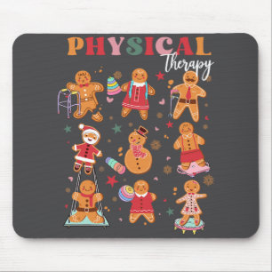 Retro Physical Therapy Gingerbread Weihnachts Pt F Mousepad