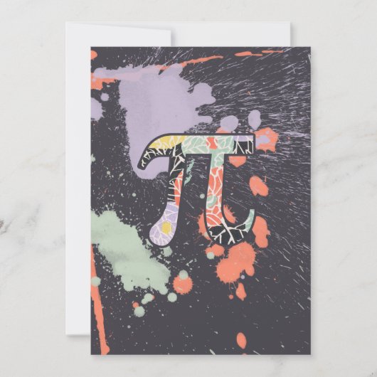 Retro Pi Day Einladung (Vorderseite)