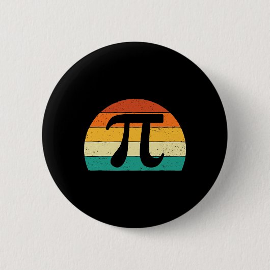 Retro Pi Symbol - Math Lover Science Pi Day Button (Vorderseite)
