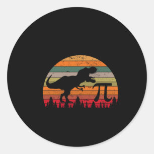 Retro Pi Tag 3.14 Dinosaur Lustig Pi Tag Mathe Kle Runder Aufkleber