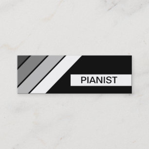 Retro PIANIST Mini Visitenkarte