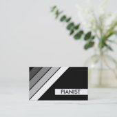 Retro PIANIST Visitenkarte (Stehend Vorderseite)