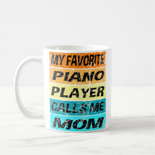 Retro-Piano-Shirt Mein Liebling nennt mich Mama Pi Kaffeetasse