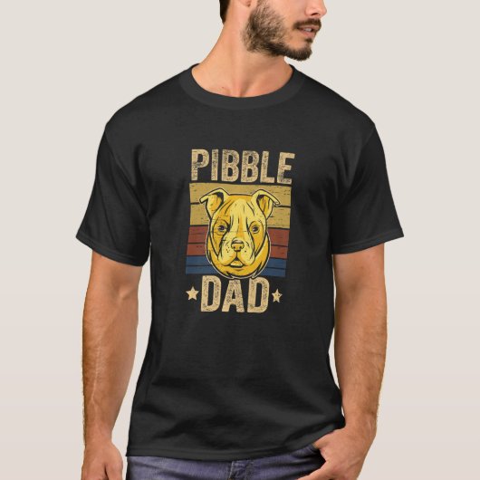 Retro Pibble Vater Premium T-Shirt (Vorderseite)