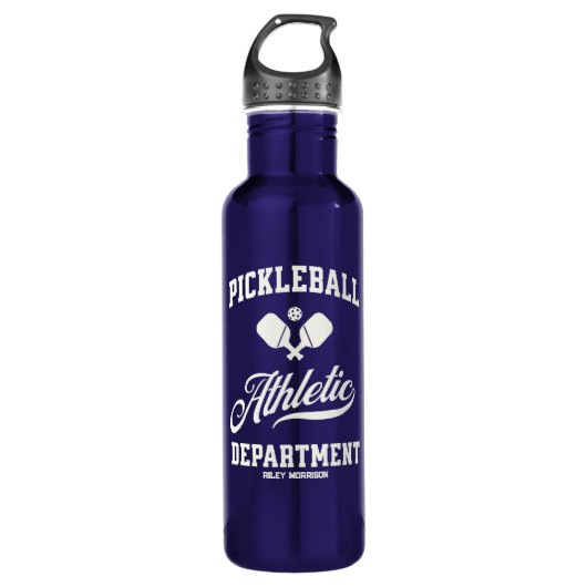 Retro Pickleball Athletic Department Custom Edelstahlflasche (Vorderseite)