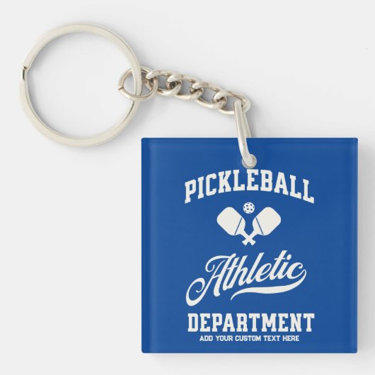 Retro Pickleball Athletic Department Custom Schlüsselanhänger (Vorderseite)