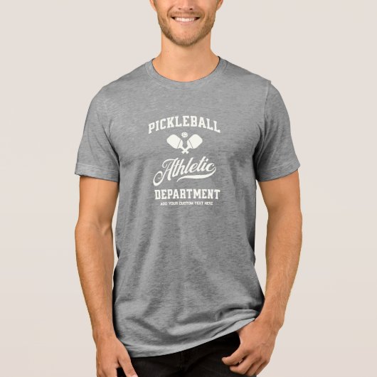 Retro Pickleball Athletic Department Custom Tri-Blend Shirt (Vorderseite)