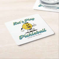 Retro Pickleball Cartoon Mascot Personalisierter T
