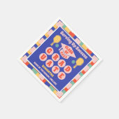 Retro Pickleball Graduation Party Napkins Serviette (Ecke)