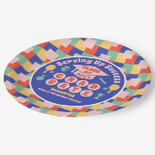 Retro Pickleball Graduation Party Pappteller (Schrägansicht)