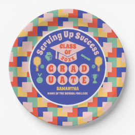 Retro Pickleball Graduation Party Pappteller