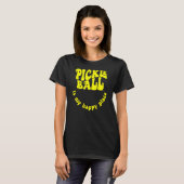 Retro Pickleball ist mein glücklicher Platz Pickle T-Shirt (Vorne ganz)