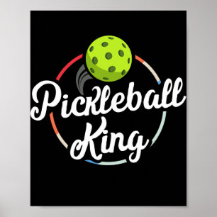 Retro Pickleball König Vintage Pickle Ball Spieler Poster
