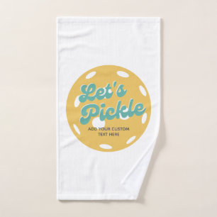 Retro Pickleball Let's Pickle Personalisiertes Sch Handtuch