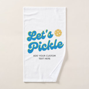Retro Pickleball Let's Pickle Personalisiertes Sch Handtuch
