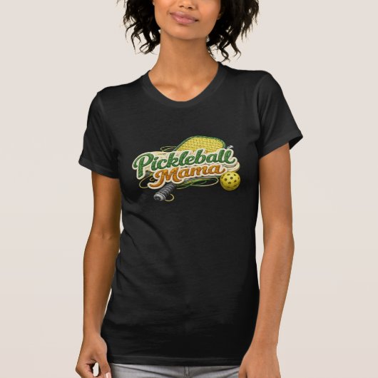 Retro Pickleball Mama Muttertag  T-Shirt (Vorderseite)