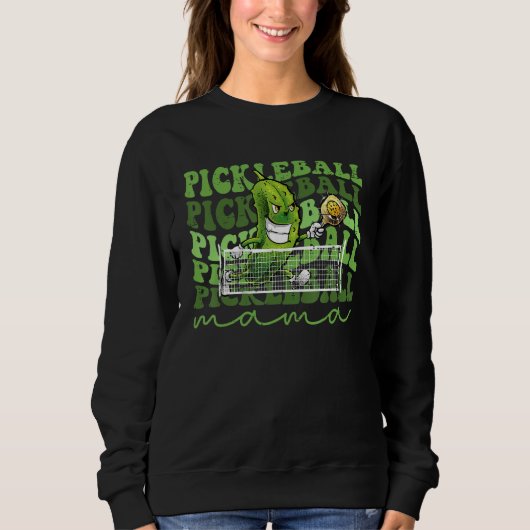 Retro  Pickleball Mama Player Cute Pickle Ball Sweatshirt (Vorderseite)