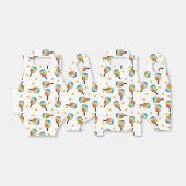 Retro Pickleball Paddle und Ball-Muster Geschenkschachtel (Ungefaltet)