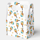 Retro Pickleball Paddle und Ball-Muster Geschenkschachtel (Geöffnet)