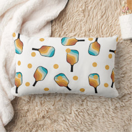 Retro Pickleball Paddle und Ball-Muster Lendenkissen