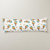 Retro Pickleball Paddle und Ball-Muster Seitenschläferkissen (Rückseite)