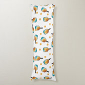 Retro Pickleball Paddle und Ball-Muster Seitenschläferkissen (Vorderseite Vertikal)