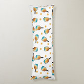 Retro Pickleball Paddle und Ball-Muster Seitenschläferkissen (Rückseite (Vertikal))