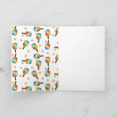 Retro Pickleball Paddles & Ball Geburtstag Karte (Innenseite)