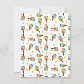 Retro Pickleball Paddles & Ball Individuelle Name Mitteilungskarte (Rückseite)