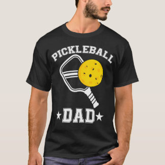 Retro Pickleball Papa Vater Vater Happy Vatertag T-Shirt