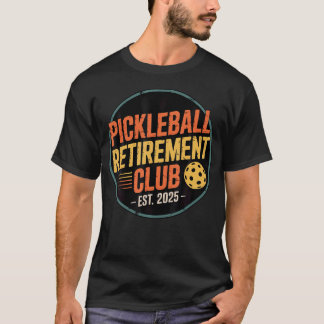 Retro-Pickleball-Rentnerclub-Bekleidung Retro T-Shirt