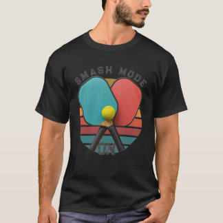 • Retro Pickleball Smash-Modus-Paddelgrafik T-Shirt