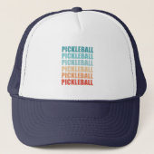 Retro Pickleball Vintages Geschenk Truckerkappe (Vorderseite)