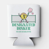 Retro Pickleball zum Geburtstag als Tinte bestimmt Dosenkühler (Rückseite)