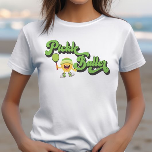 Retro Pickleballer Funny Pickleball T-Shirt